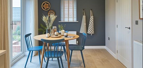 Characterful dining room layout
